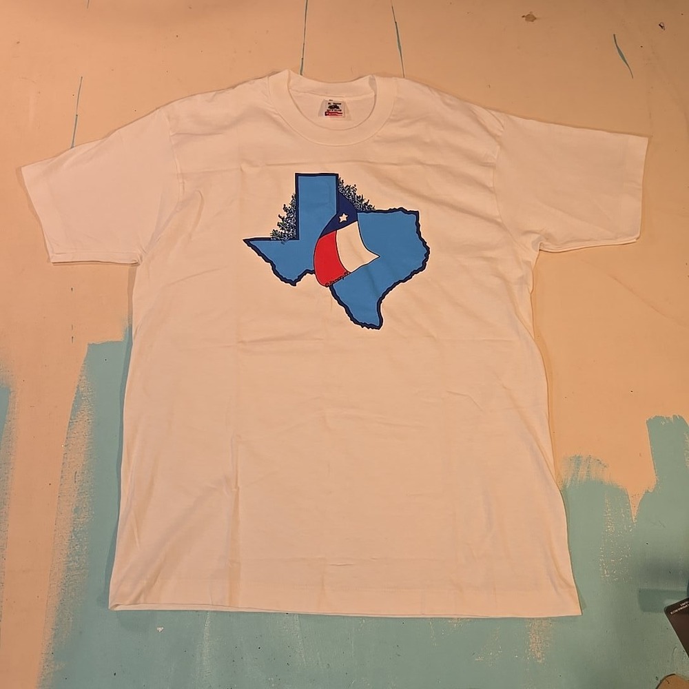 VTG Texas Bluebonnet State‎ 1989 T-Shirt Single Stitch 100% Cotton USA 90s White